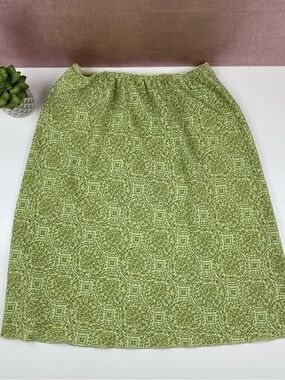 Norton McNaughton Green Floral Paisley Skirt Women Size Large